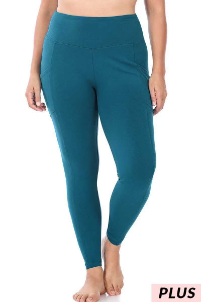 Buttery Smooth Basic Solid Plus Size Leggings - New Mix