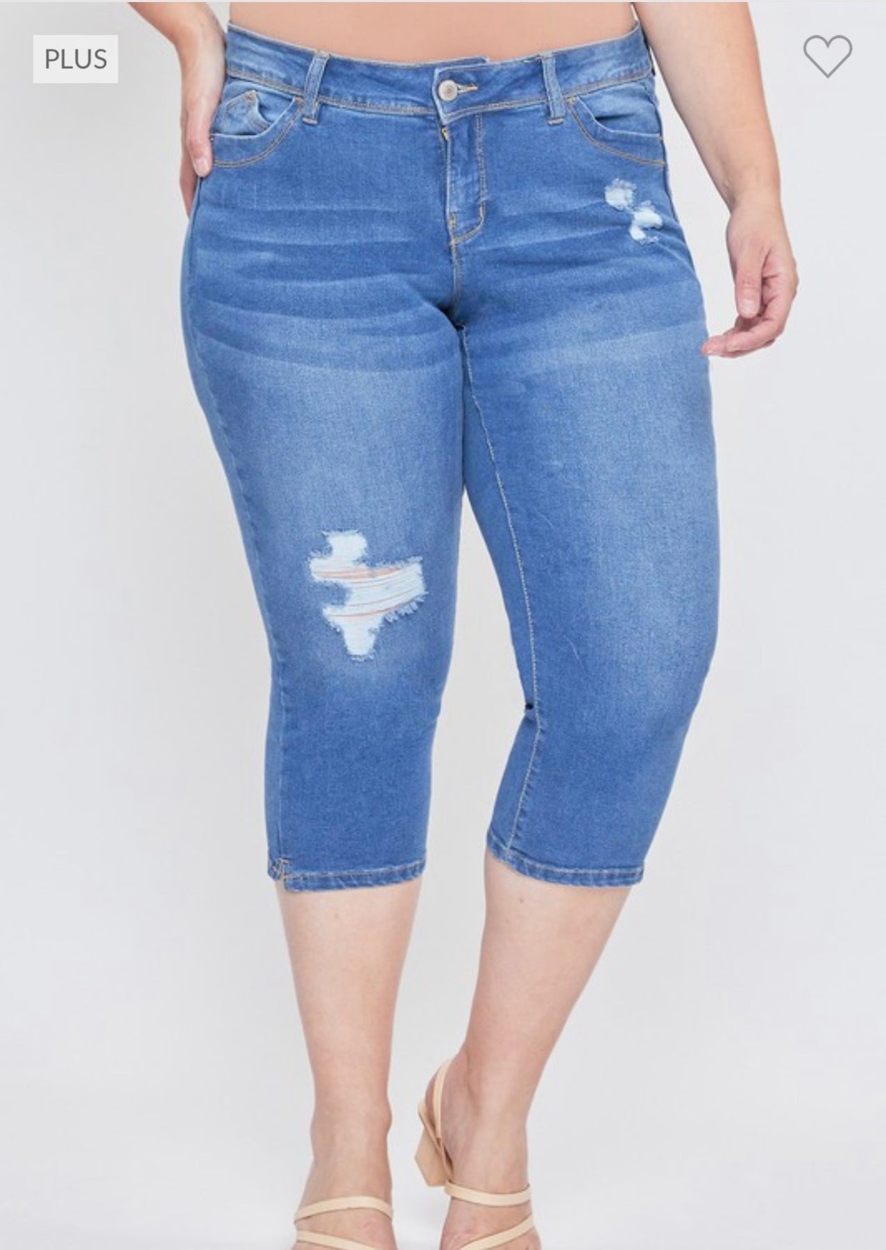 Ripped Capri Jeans - Inseam 20” 🛒Shop them at madepants.com #capris  #madepants #caprijeans