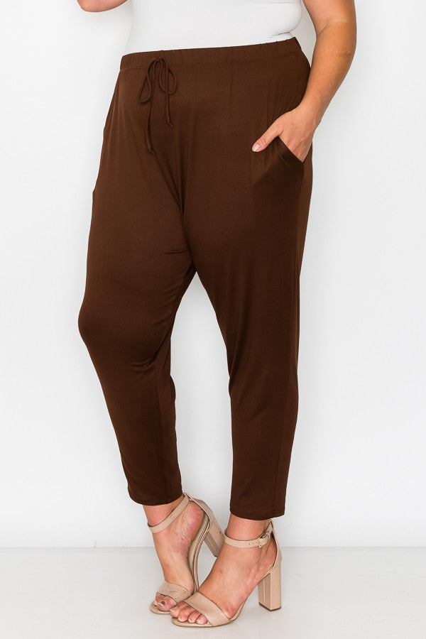 SALE!! BT-M {Finding Common Ground} Brown Lounge Pants w/Pockets CURVY BRAND!!!  EXTENDED PLUS SIZE 3X 4X 5X 6X {May Size Down 1 Size}