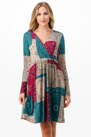 SALE!! 14 PLS-A {Second Thoughts} Multi-Color Surplice Dress PLUS SIZE 1X 2X 3X