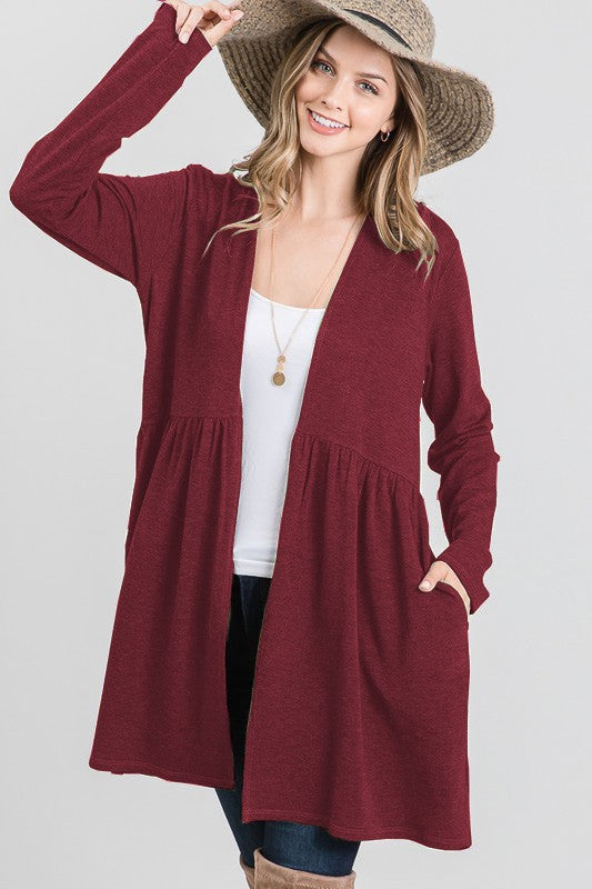 97 OT Prepared For Anything Burgundy Cardigan PLUS SIZE 1X 2X 3X Curvy Boutique Plus Size Clothing