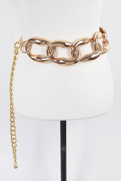 BELTS {Chains} Gold Link Chain Belt EXTENDED PLUS SIZE – Curvy Boutique ...