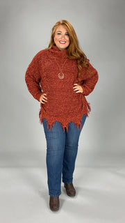 37 SLS-A {Long Winters} UMGEE Rust Turtleneck Sweater PLUS SIZE XL 1X 2X