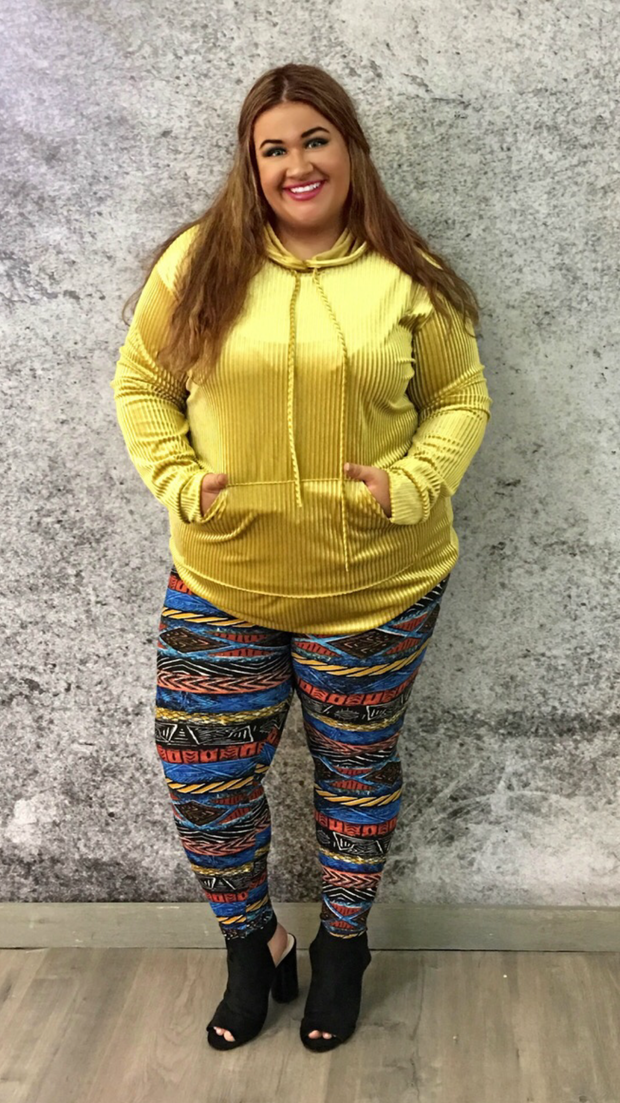 HD-Z Mustard Velvet Striped With Drawstring SALE!!