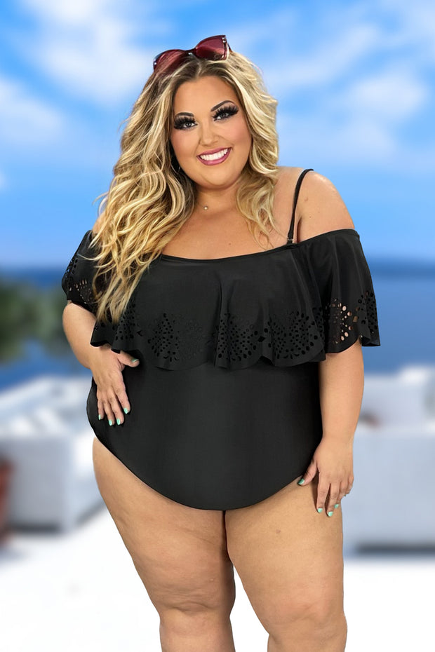 one piece swimsuit with cutouts plus size