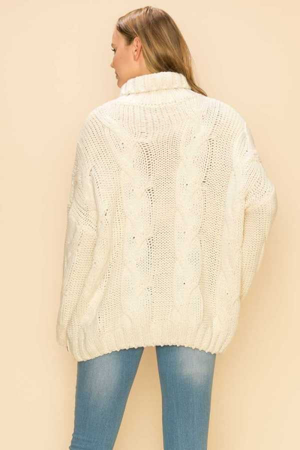 SALE!! 67 SLS-Y {Do It Like You Want} Ivory Cable Knit Sweater PLUS SIZE 1X/2X  2X/3X