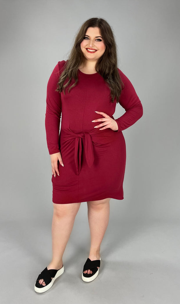 SALE! SLS-K Scarlet Dress With Front Tie Belt Detail