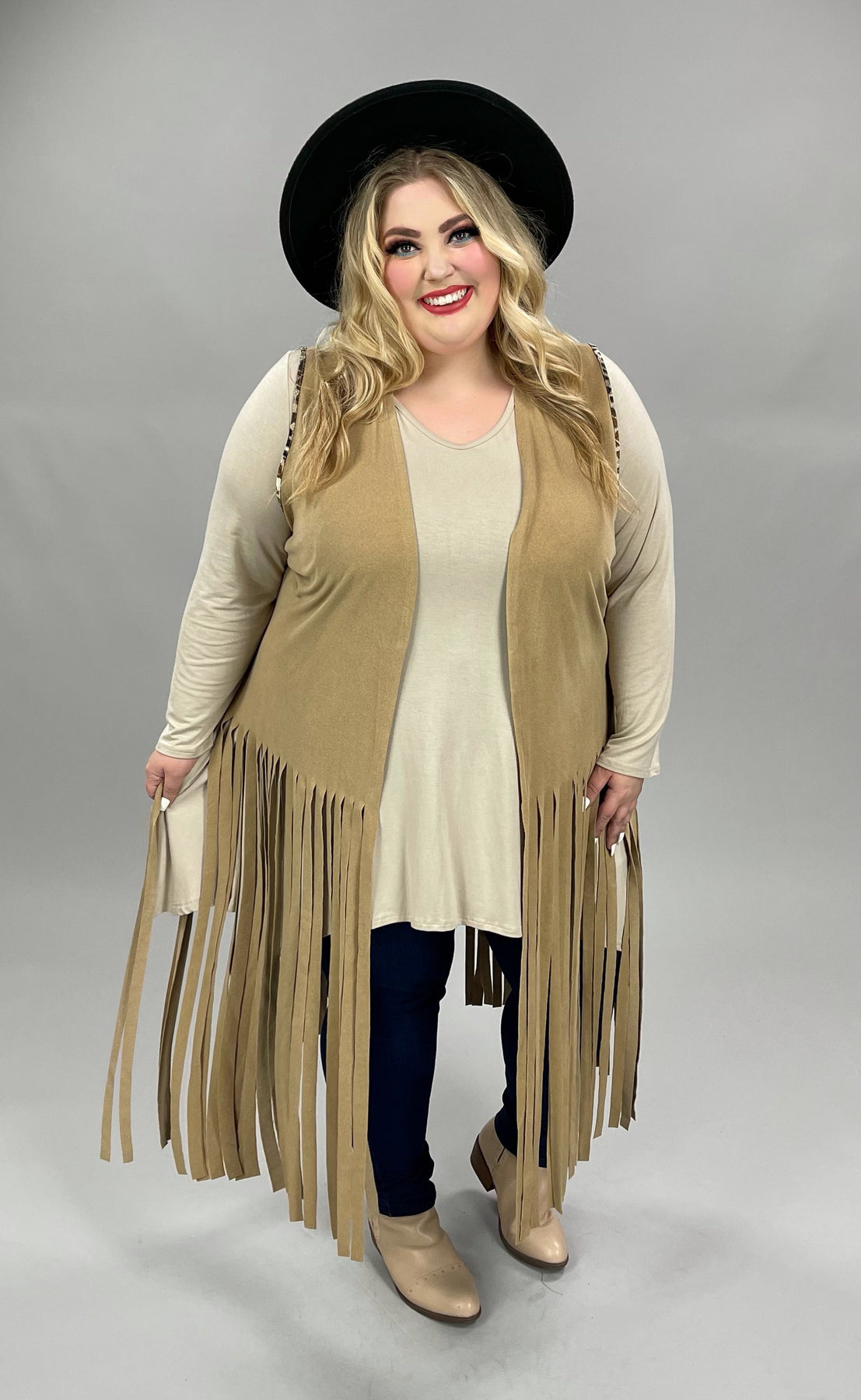 Fringe vest plus on sale size