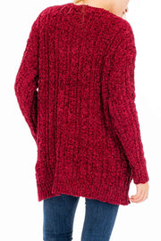 1-25 OT {Bring On The Cold} Burgundy Button Up Sweater PLUS SIZE 2X 3X