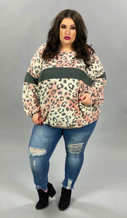 SALE! 37 CP-I {Secret Path} Blush Grey Leopard Top PLUS SIZE XL 2X 3X