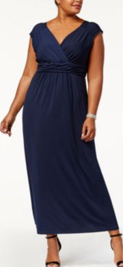 SALE!! LD-D M-109 {NY Collection} Navy Empire Maxi Dress Retail $70.00 PLUS SIZE 1X 2X