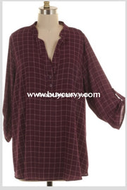 Pq-Y {My Cup Runneth Over} Grape V-Neck Hi-Lo Sale!! Pq